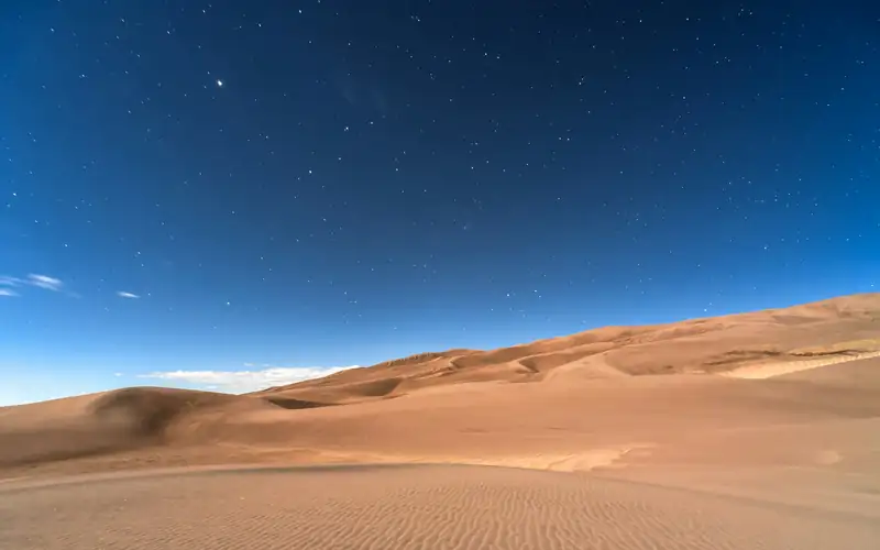 Les dunes du Gobi sous un ciel étoilé